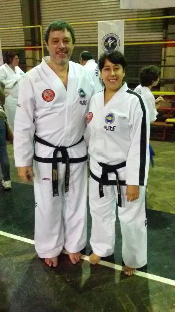 Con mi Maestra, Analia Migueles, en el Seminario dictado por Sayhunim Omar Severino

