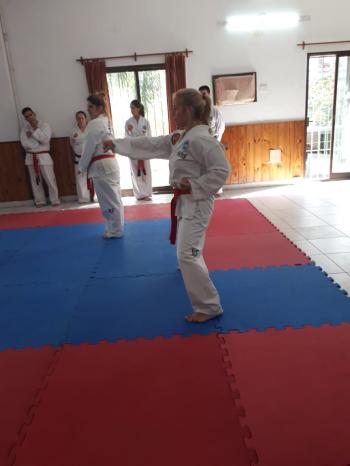 María preparando la forma para el Torneo Apertura 2019 en Clase de Danes - 13ABR2019
