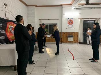 CEREMONIA DEL COFRE - Sabon María recibiendo su título y cinturón - 12DIC2019
